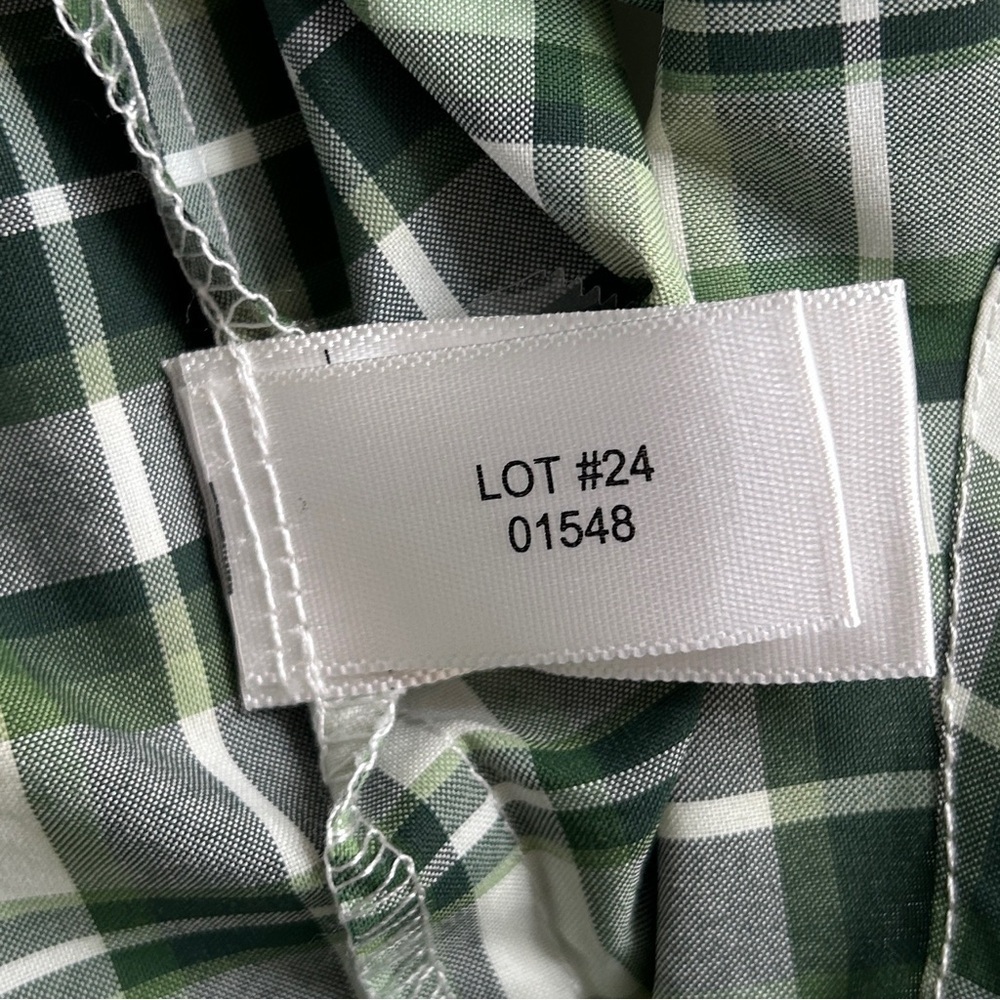 Coolibar men’s long sleeve green check plaid button down size L - Picture 7 of 9